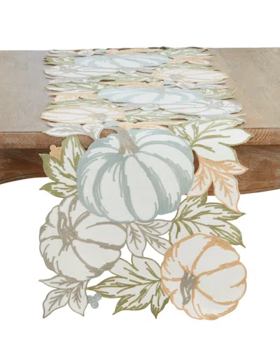 Saro Lifestyle Pumpkins Cutwork Table Runner, 16" X 70" In Multi