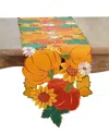 Saro Lifestyle Pumpkins Table Runner, 14" X 72" In Orange
