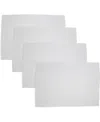 Saro Lifestyle Pure Linen Placemats, 14" X 20" In White