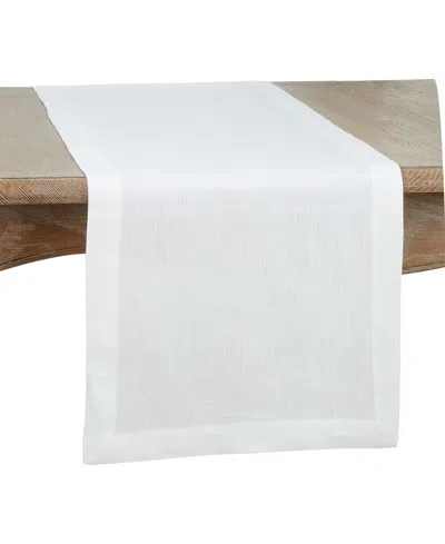 Saro Lifestyle Pure Linen Table Runner, 16" X 72"
