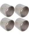 Saro Lifestyle Radiant Capiz Napkin Rings, Set Of 4 In Silver