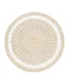 Saro Lifestyle Rattan Loopy Spiral Placemat Set Of 4,15"x15" In Natural