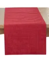 Saro Lifestyle Refined Stitched Plaid Table Runner, 16" X 108" In Burgundy