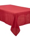 Saro Lifestyle Refined Stitched Plaid Tablecloth, 65" X 140" In Burgundy