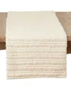 Saro Lifestyle Refined Stripe Woven Table Runner, 16" X 72" In Mustard