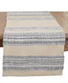 Saro Lifestyle Refined Style Stripe Table Runner, 16" X 72" In Blue