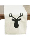 Saro Lifestyle Reindeer Table Runner, 16" X 72" In Green