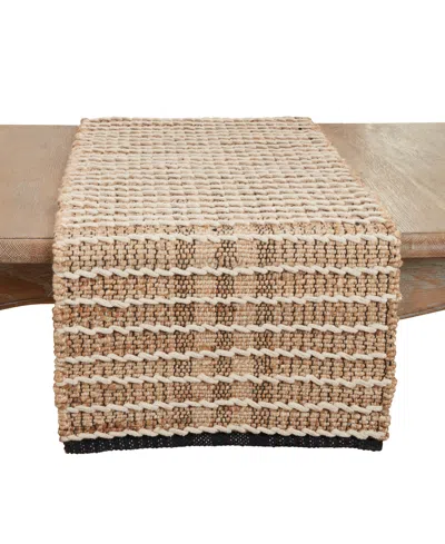 Saro Lifestyle Rope Knotwork Design Table Runner, 16"x72" In Natural