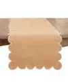Saro Lifestyle Rustic Chic Scalloped Table Runner, 16"x72" In Natural