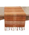 Saro Lifestyle Rustic Plaid Table Runner, 16"x72" In Rust