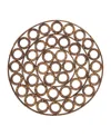 Saro Lifestyle Rustic Rattan Loop Placemat Set Of 4,15"x15" In Brown