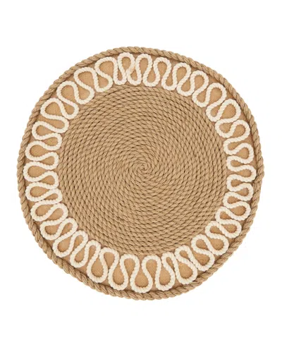 Saro Lifestyle Rustic Rope Weave Placemat Set Of 4,12"x12" In Natural