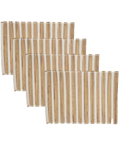 Saro Lifestyle Rustic Weave Hyacinth Placemats, 14" X 20" In Natural