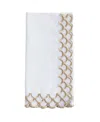 Saro Lifestyle Scalloped Edge Napkin Set Of 4, 20"x20" In Gold