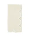 Saro Lifestyle Scalloped Hem Napkin Set Of 4,20"x20" In Natural
