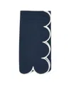 Saro Lifestyle Scalloped Hem Napkin Set Of 4,20"x20" In Navy Blue