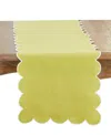 Saro Lifestyle Scalloped Table Runner, 16" X 72" In Green
