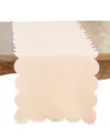 Saro Lifestyle Scalloped Table Runner, 16" X 72" In Pink