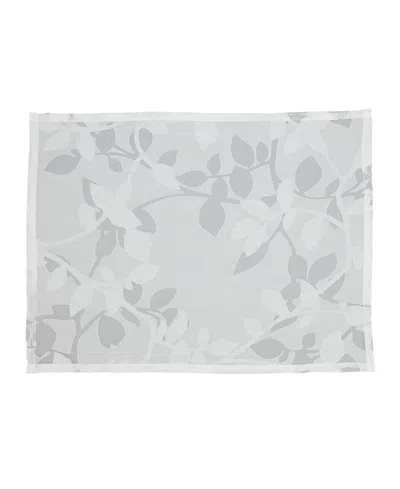 Saro Lifestyle Sheer Elegance Burnout Voile Vine Design Placemat Set Of 4, 13"x19" In White