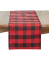 Saro Lifestyle Shimmer Stitch Plaid Table Runner, 16" X 72"
