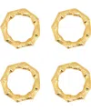 Saro Lifestyle Sleek Aluminum Napkin Rings, Set Of 4