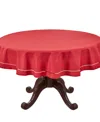 Saro Lifestyle Solid Textured Tablecloth, 60" Round In Red