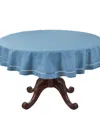 Saro Lifestyle Solid Textured Tablecloth, 60" Round In Blue