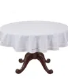 Saro Lifestyle Solid Textured Tablecloth, 60" Round In White