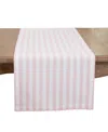 Saro Lifestyle Soothing Stripes Table Runner, 16"x72" In Pink