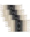 Saro Lifestyle Southwestern Spice Placemats, 12" X 18" In Black,natural