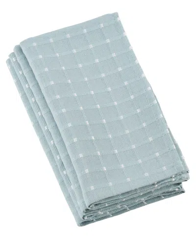 Saro Lifestyle Stitched Line Table Napkins, Set Of 4 In Blue