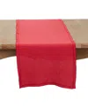Saro Lifestyle Stonewashed Overlock Edge Table Runner, 16" X 72"
