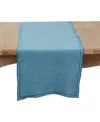 Saro Lifestyle Stonewashed Overlock Edge Table Runner, 16" X 72"
