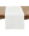 Saro Lifestyle Stonewashed Overlock Edge Table Runner, 16" X 72"