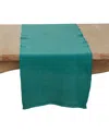 Saro Lifestyle Stonewashed Overlock Edge Table Runner, 16" X 72"