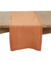 Saro Lifestyle Stonewashed Overlock Edge Table Runner, 16" X 72"