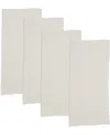 Saro Lifestyle Stonewashed Overlock Linen Edge Napkins, 20" X 20" In Ivory