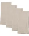 Saro Lifestyle Stonewashed Overlock Linen Edge Napkins, 20" X 20" In Natural