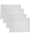 Saro Lifestyle Stonewashed Overlock Linen Edge Placemats, 14" X 20" In Ivory