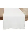 Saro Lifestyle Stonewashed Stitched Edge Table Runner, 16"x72" In Ivory