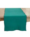 Saro Lifestyle Stonewashed Stitched Edge Table Runner, 16"x72" In Jasper Green