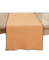 Saro Lifestyle Stonewashed Stitched Edge Table Runner, 16"x72" In Terracotta
