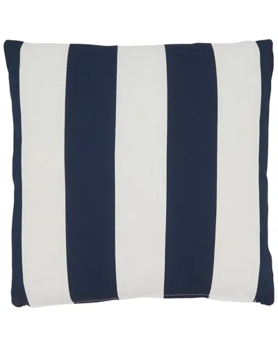 Saro Lifestyle Striped Pillow In Blue