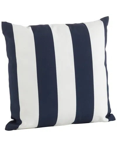 Saro Lifestyle Striped Pillow In Blue