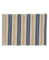 Saro Lifestyle Striped Placemat Set Of 4 In Blue