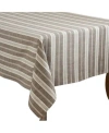 Saro Lifestyle Striped Tablecloth In Pewter