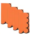 Saro Lifestyle Sweet Edge Scalloped Napkin, Set Of 4 In Orange