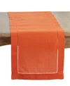 Saro Lifestyle Table Runner With Hemstitched Border, 16" X 72" In Orange