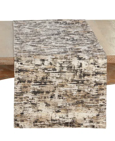 Saro Lifestyle Textured Jacquard Table Runner, 16" X 72" In Multi