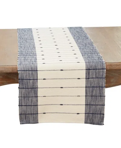 Saro Lifestyle Thin Stripe Table Runner, 16"x72" In Brown